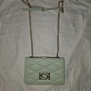 bebe Mint Green Quilted Crossbody Bag